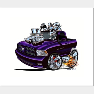 Dodge Ram Purple Truck Posters and Art